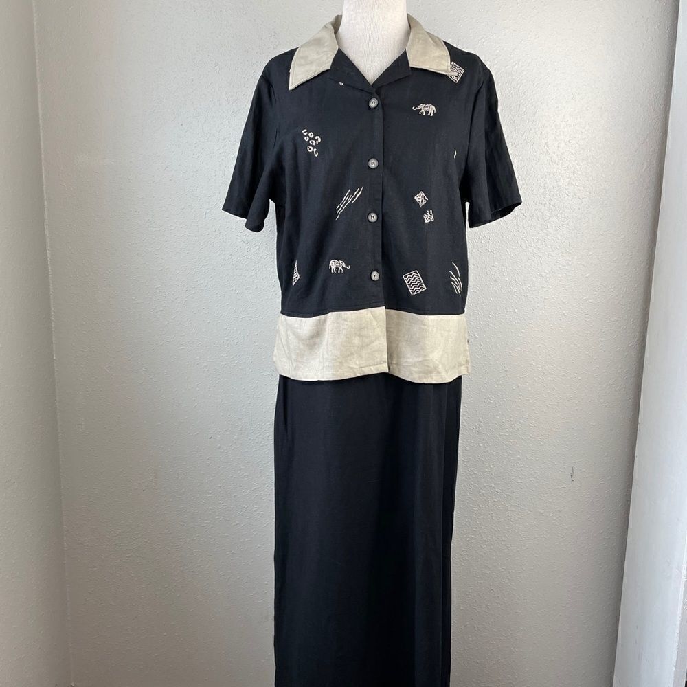 NWT Studio Ease Two-Piece Button Down Top & Dress